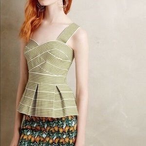 Anthropologie HD in Paris Cabana Peplum Tank Sz S